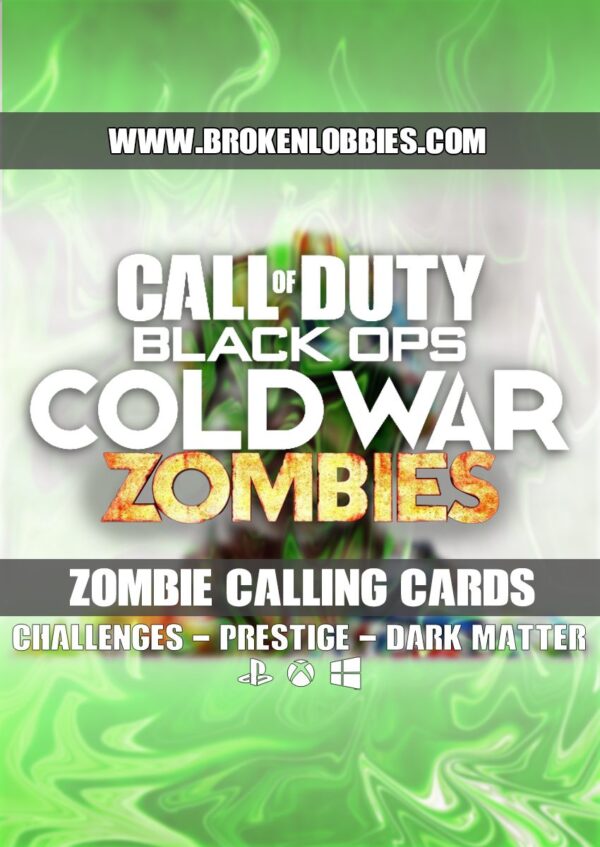 COD zombie calling cards